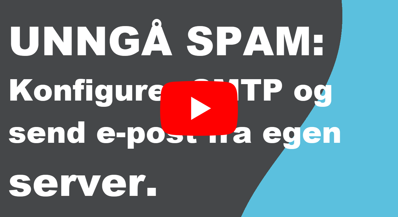Konfigurer egen SMTP-server i NordicM — host, port, brukernavn og passord