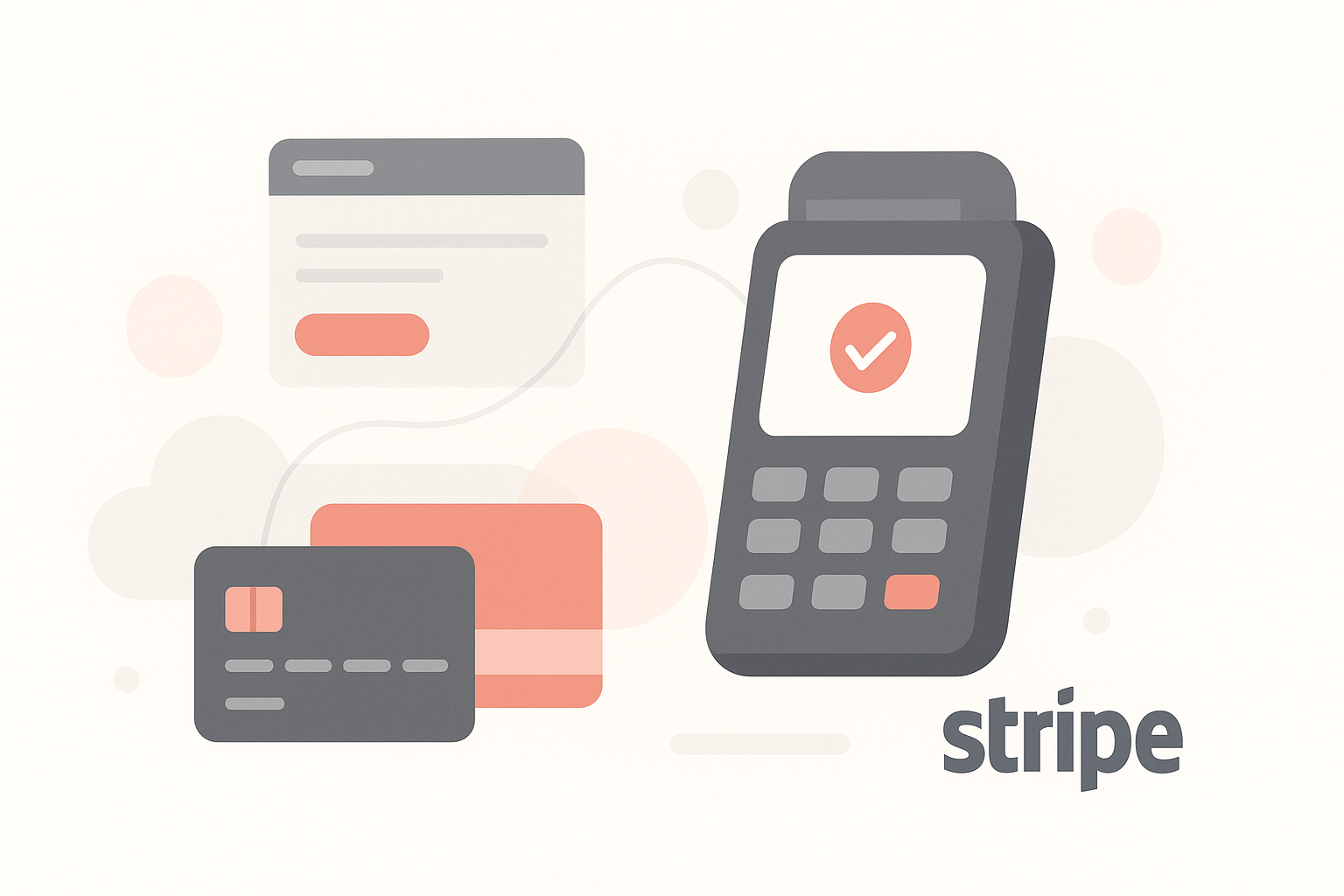 Stripe kortbetaling med kortleser og digital terminal
