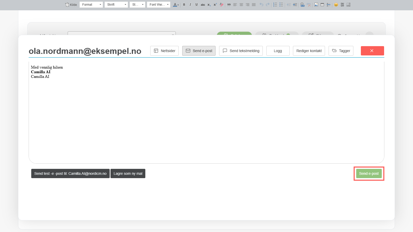 Send e-posten
